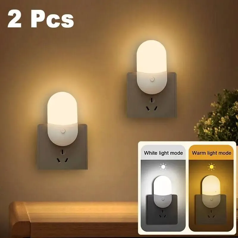 2-Pack Bedside LED Lamp Mini Table With EU US Plug, Eye Protection ...