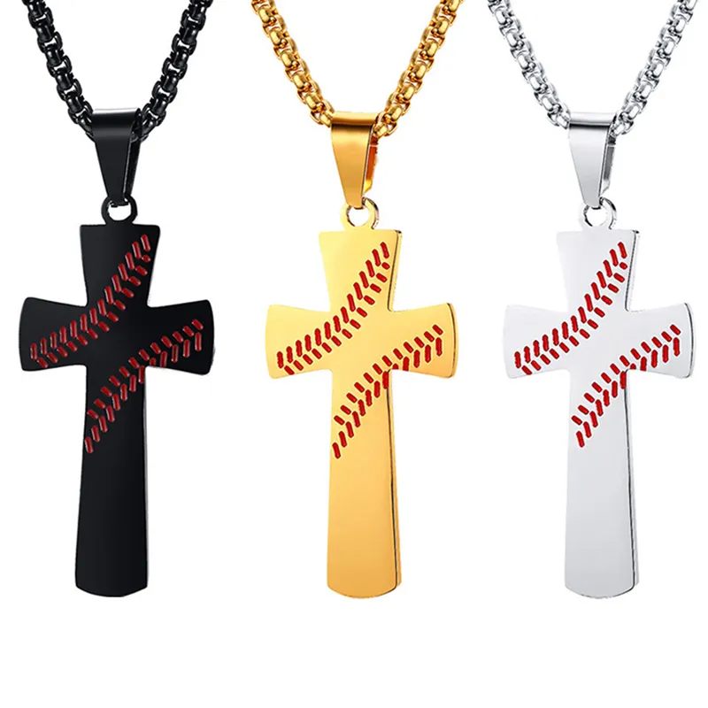 Baseball Cross Necklace For Men Hip Hop Pendant... From Dave_store, $2. ...
