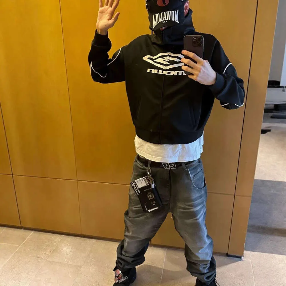Same Style Mowalola Printed Zipper Hoodie OPIUM Trendy Brand