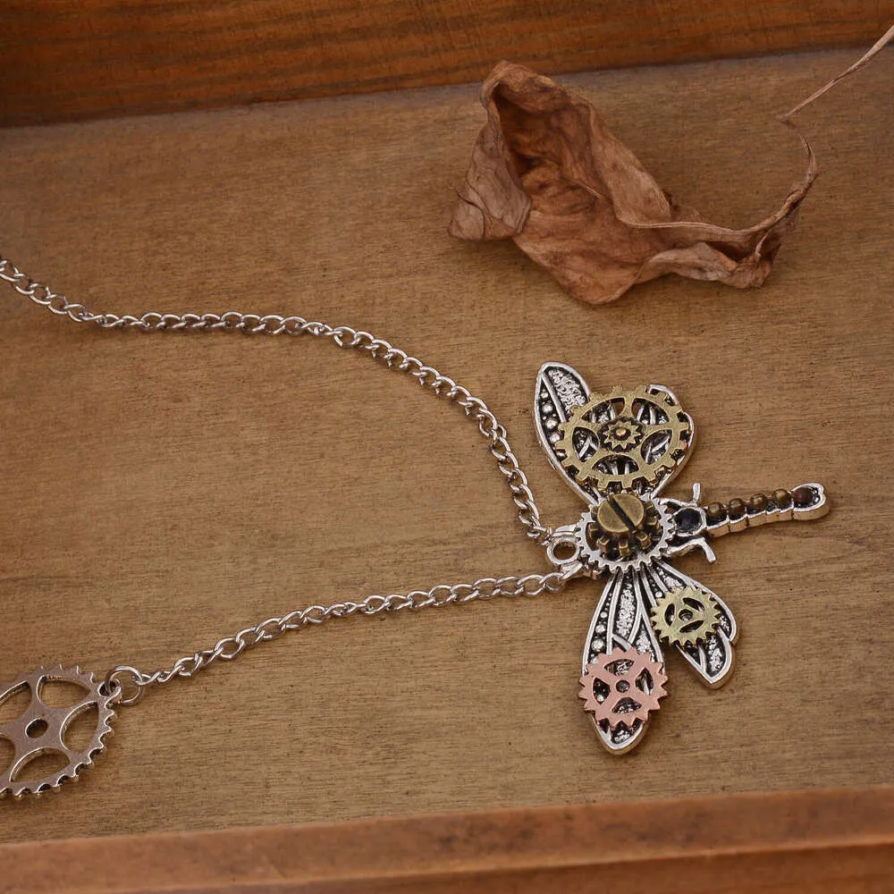 Accessories Steampunk Creative Unique Personalized Dragoy Pendant Necklace_voghion.com