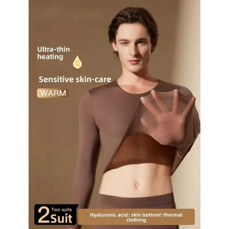 Save Big on Bulk Base Layer Thermal Underwear 2025Thermal Underwear Mens  Set Hyaluronic Acid Base Layer Skin Beauty UltraThin Constant Temperature 