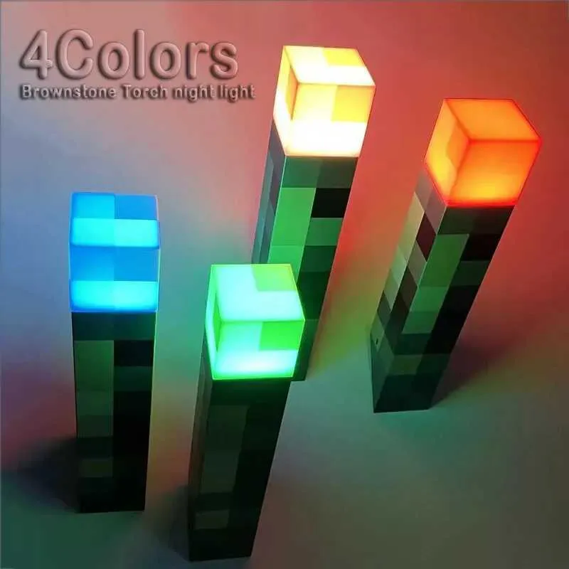 Pixel Brownstone Torcia Luce LED - Ricaricabile USB, 4 Scene Di Colore, Per Camera Da Gioco E Cosplay, 27,9 Cm - 3