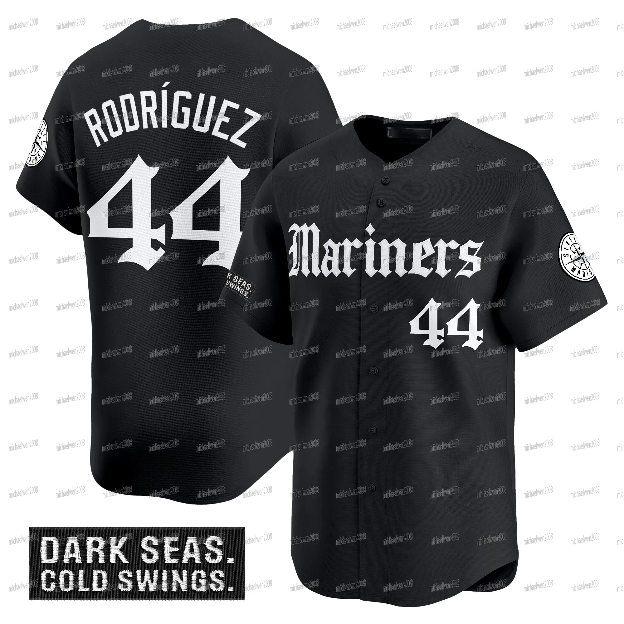 SeattlesMariners 2025 Deep Sea Gothic Edition Jersey From