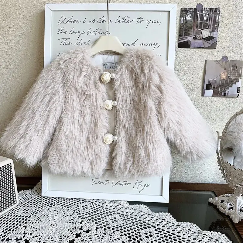 Childrens Coats Fur Coat   Furry Winter Jacket For... 
