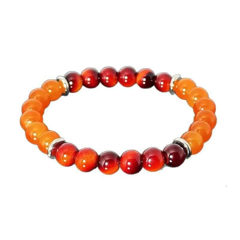 New Arrival Wealth Imitation Tiger Eye Stone Yellow Jade Elastic Adjustable Bracelet_voghion.com