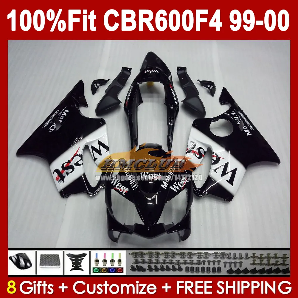 OEM Body Kit For HONDA Black West CBR 600FS 600 F4 FS From