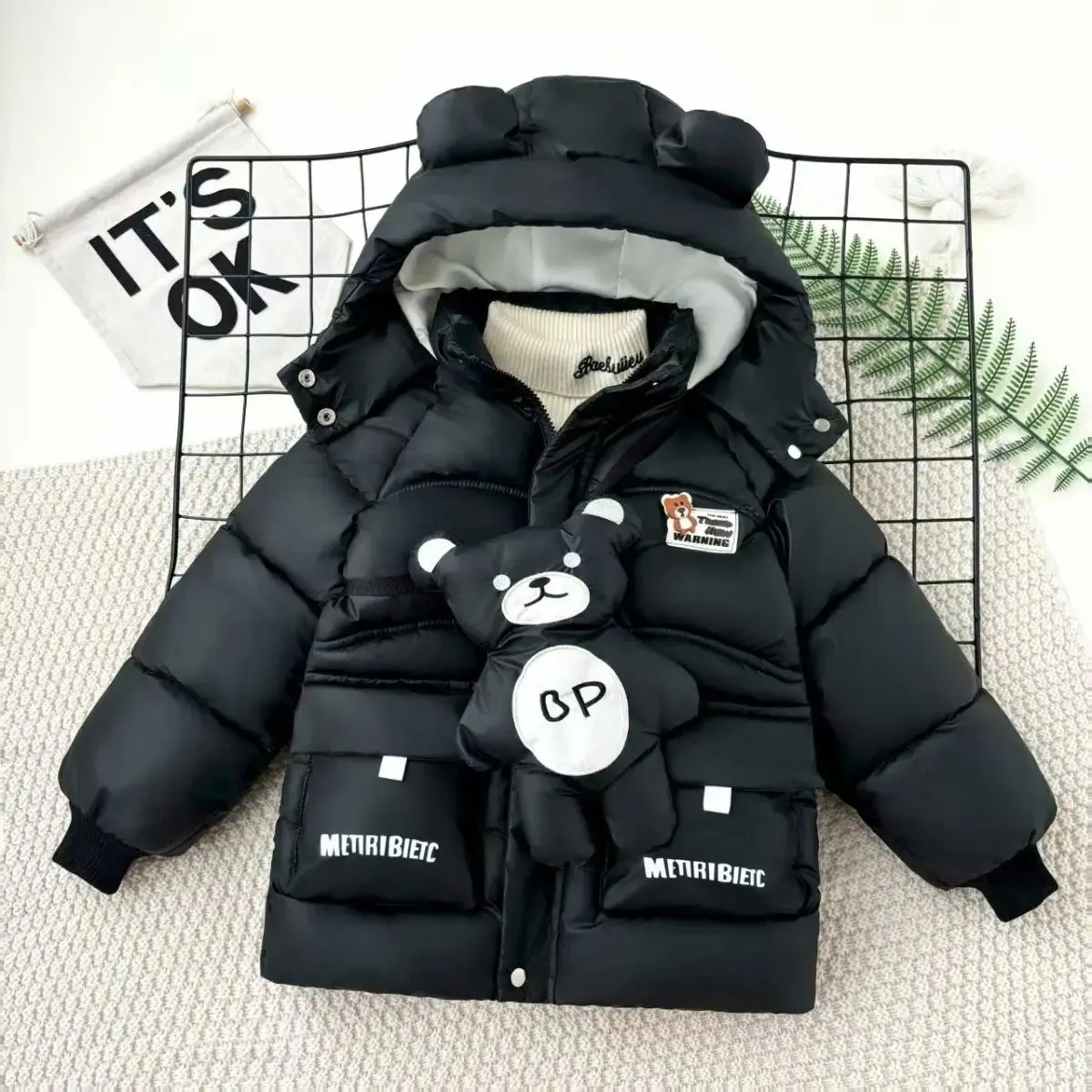 Cozy Bear Toddler Puffer Jacket For Baby Boys  ... 