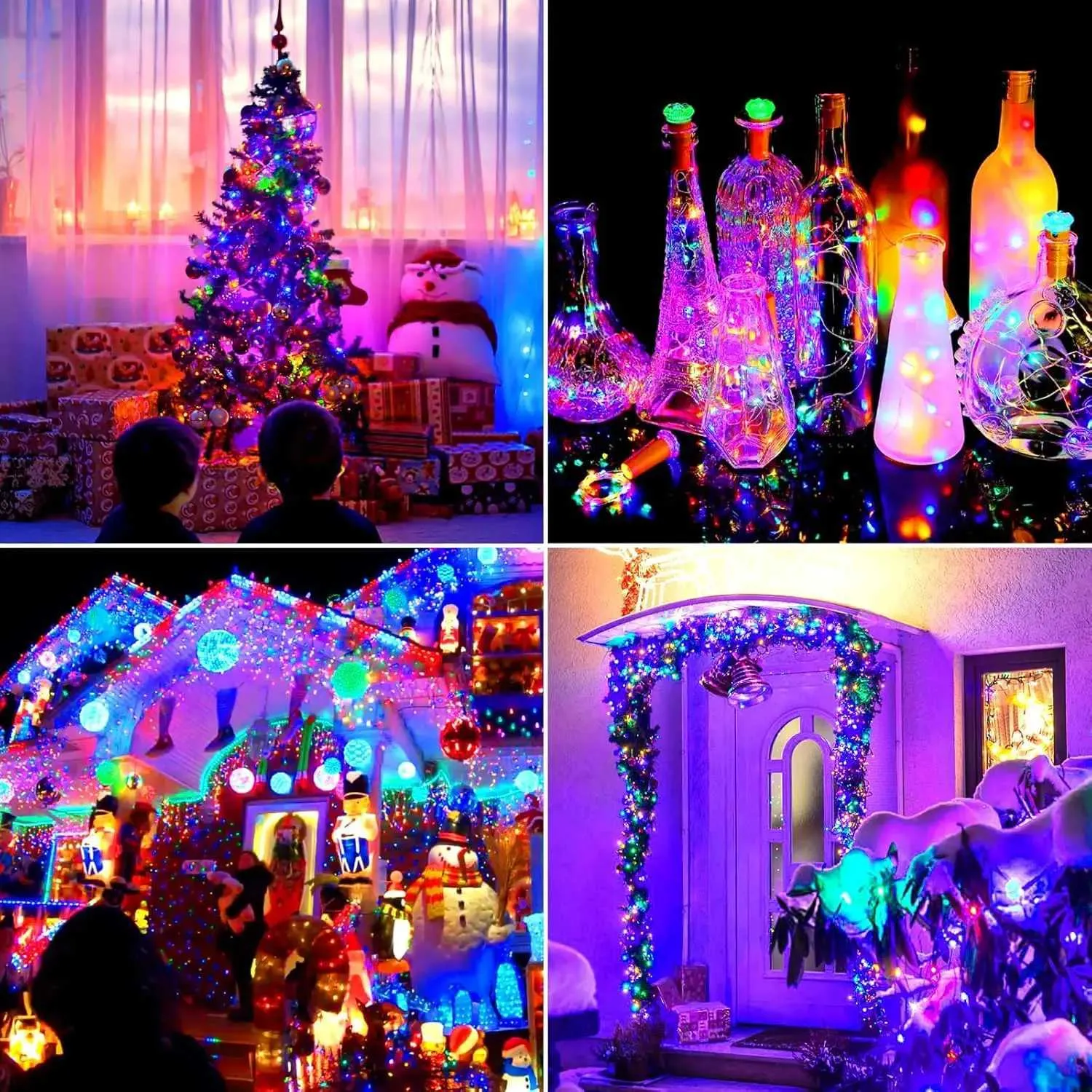Luci solari da giardino, 12 metri, 8 modalità, 100 LED, impermeabili, motivo a loto, adatte per matrimoni, feste, Natale, luci colorate. | Leroy Merlin