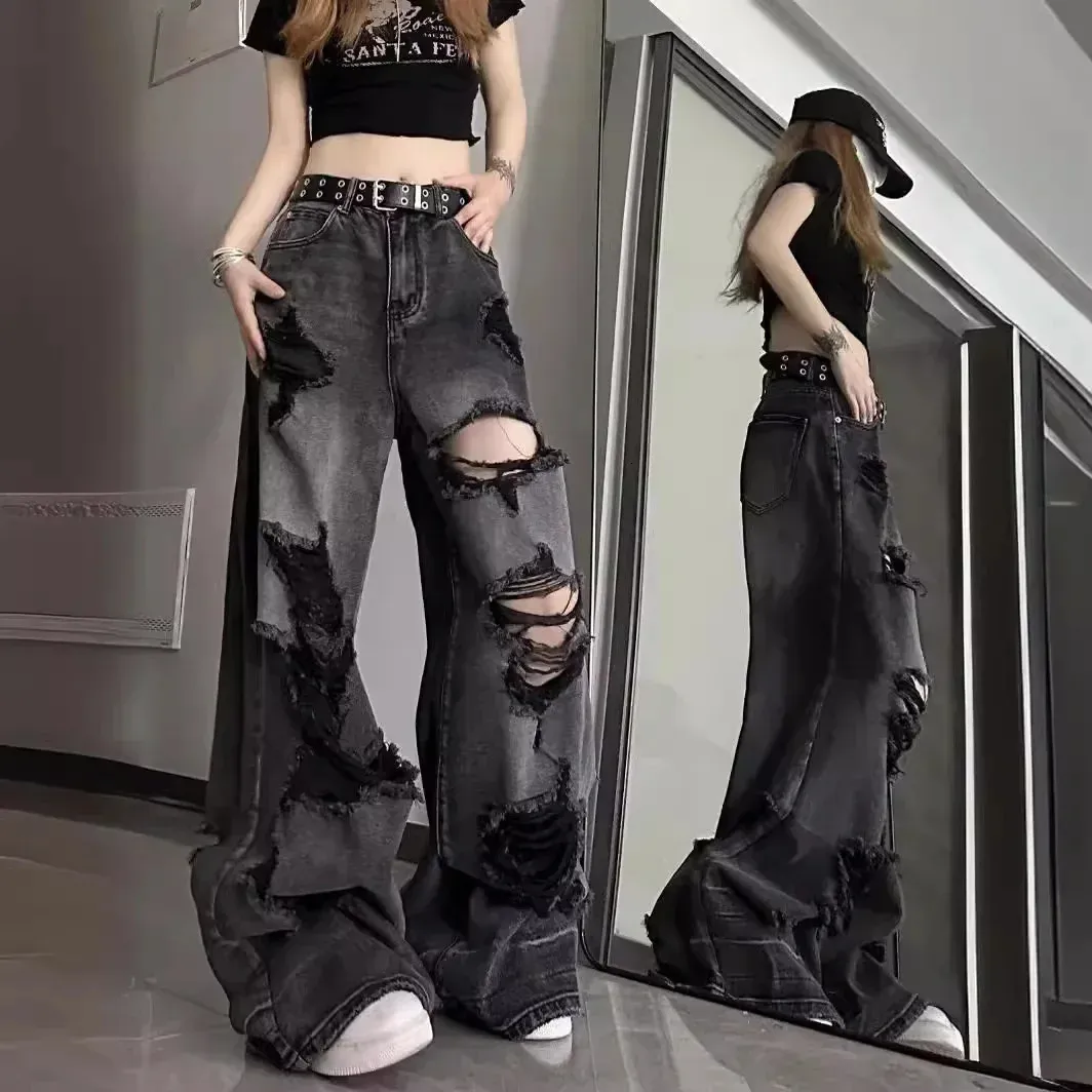 Unique Rips Unique Ripped Jeans for Women: Cool Distressed American Style Bell ...