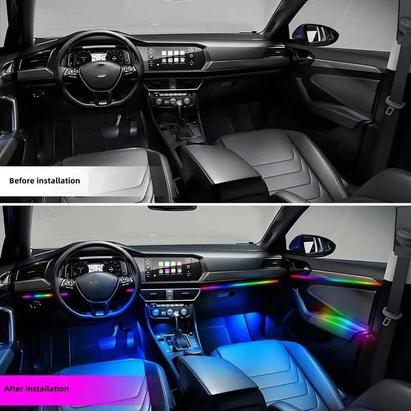 Xukey RGB LED Ambientebeleuchtung Mit App-Steuerung – Symphonie-Lichtleiste Fürs Auto