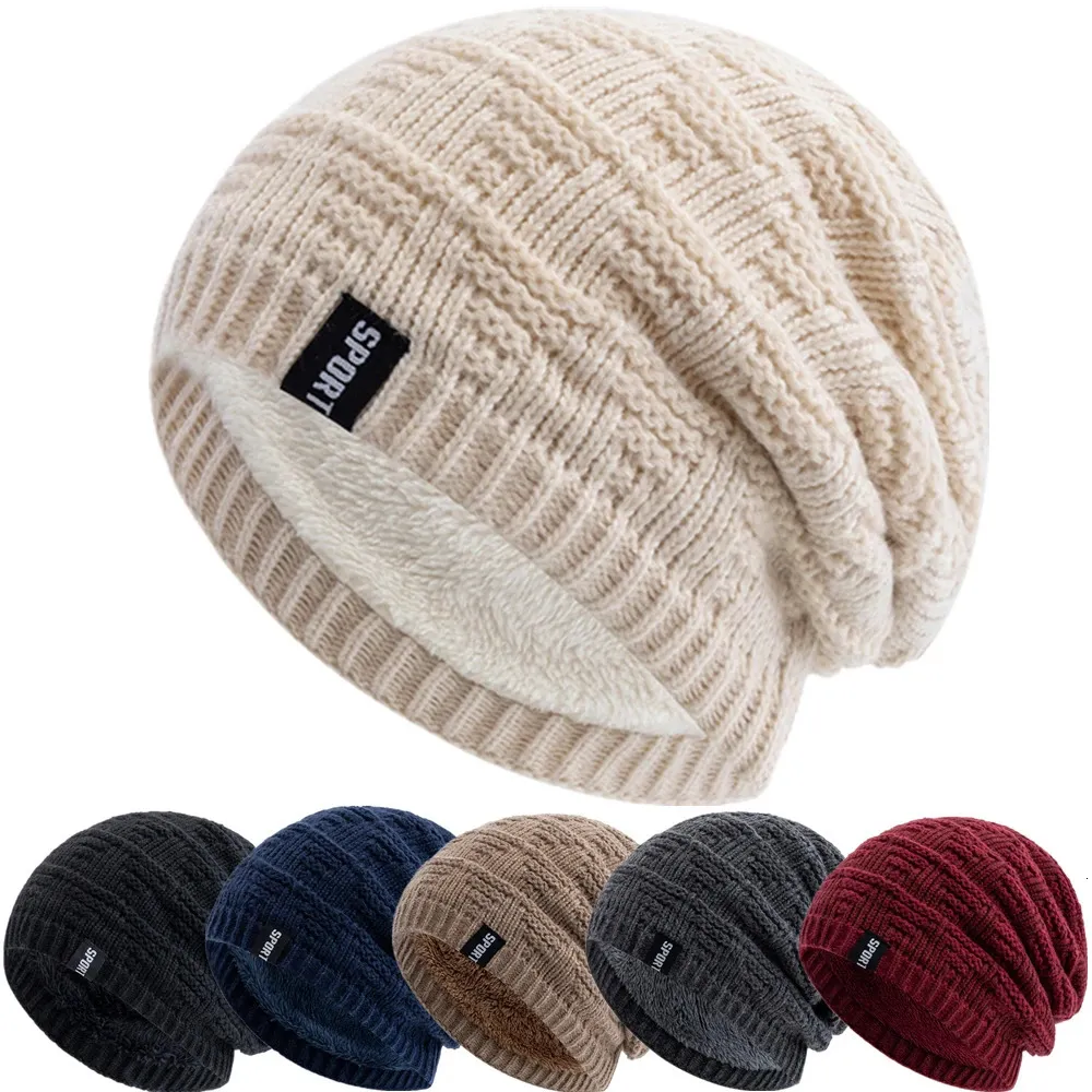 Cappello Invernale Uomo In Maglia Di Peluche - Berretto Caldo Con Etichetta, Unisex, 7 Colori - 3