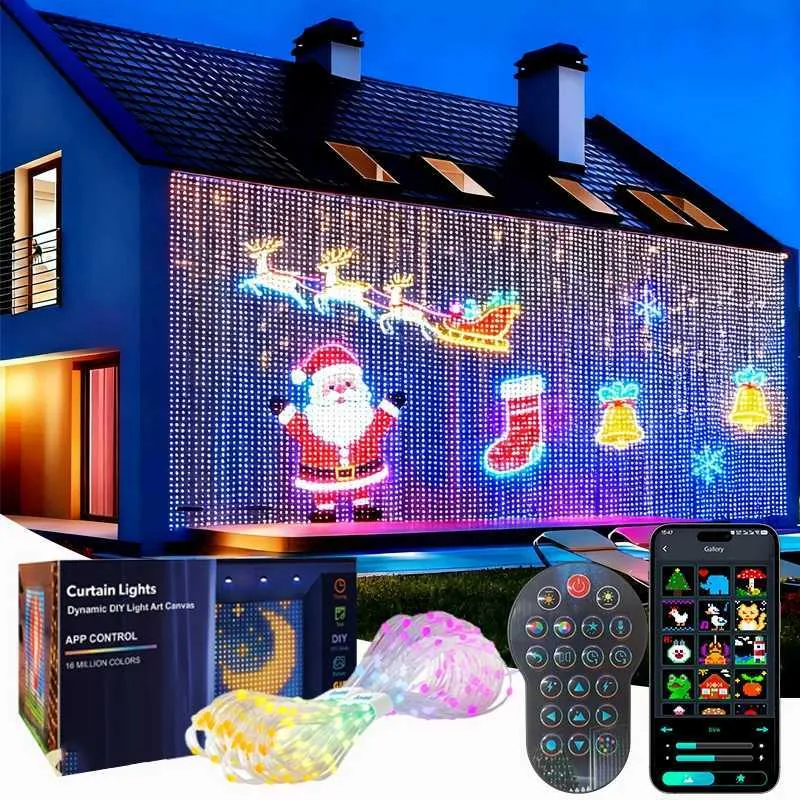 Smart Led Curtain Lights, App Control Music Sync Diy Pattern Led Fairy Lights, Ip67 Waterproof, for Indoor Outdoor Party Decor X251015 from Dhgate LED Strips