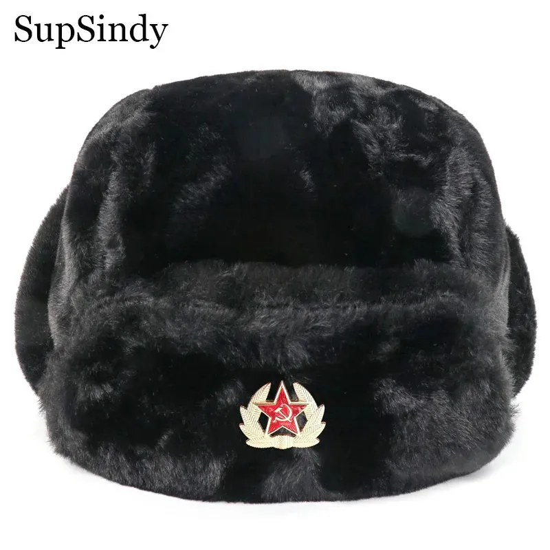 Soviet Rabbit Hat SupSindy Soviet Badge Ushanka Winter Bomber Hat ... From Xinchuang10 ...