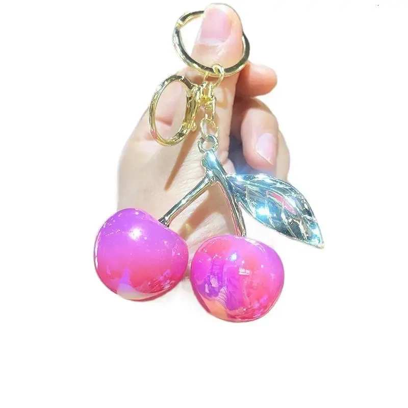 Sweet Keychains Exquisite Cute Cherry Keychain, Simulated Fruit Keyring Pendant for ...