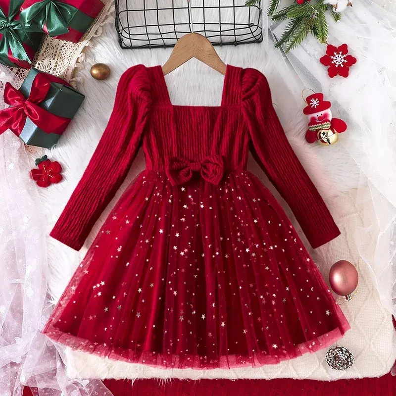 girls long sleeve christmas dress First Communion Long Sleeves Christmas Flower Girl Dress Floor Length Button Draped Tulle Ball Gowns for Pageant Birthday Party, Pink / 8