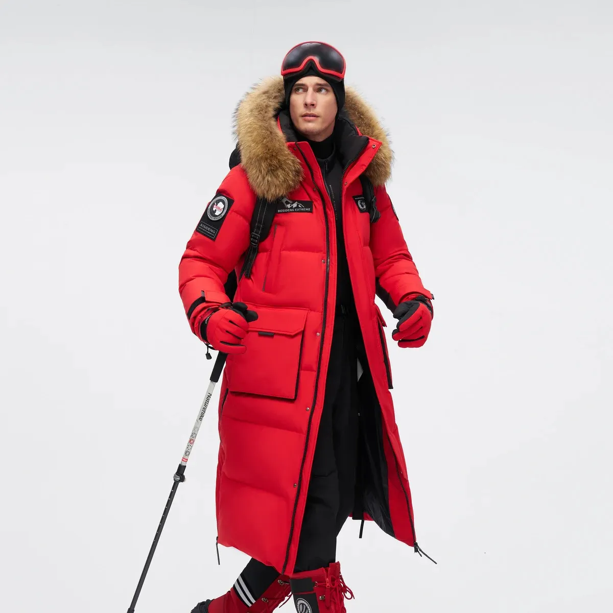 Save Big on Bulk Mens Goose Down Jacket BOSIDENG Goose Down Jacket Mens  Womens Winter Fashion Hooded Long OvertheKnee Parka Casual Windproof Male  Down