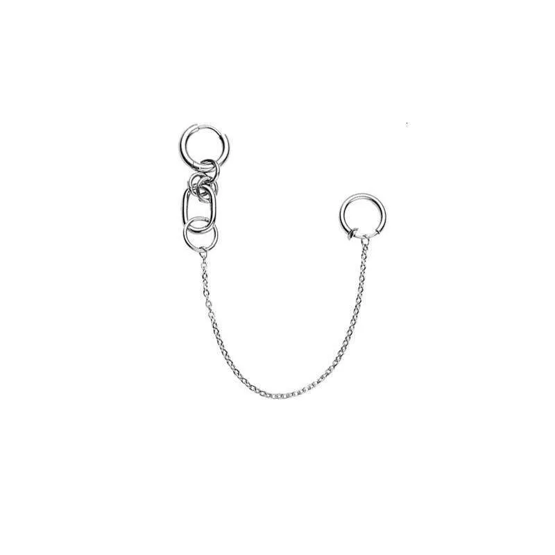 Non Pierced Clip Integrated Internet Celebrity Cool Style Unique No Piercing Needed Lip Ring Earrings_voghion.com