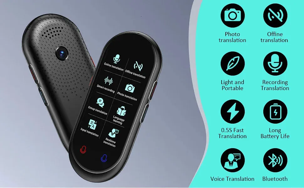 Vormor Z8 ポータブルスマート音声翻訳機 リアルタイム 138 多言語音声