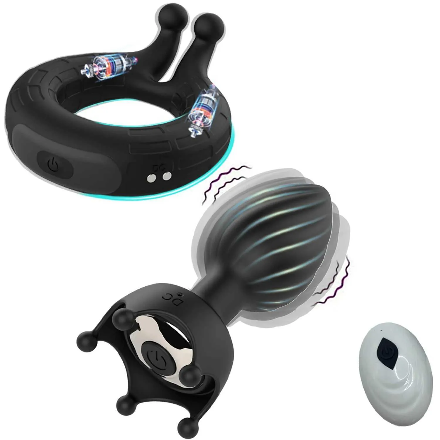 bio gleitgel dm Rotasyon Anal Plug Vibratör Butt Plug Dilatör Erkek... Yi TL517.82