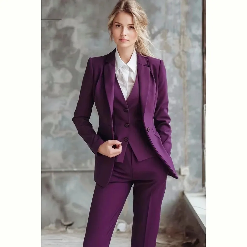 yuu@ Ladies Suit Women Purple Formal Jacket Vest From 71,53 € | DHgate