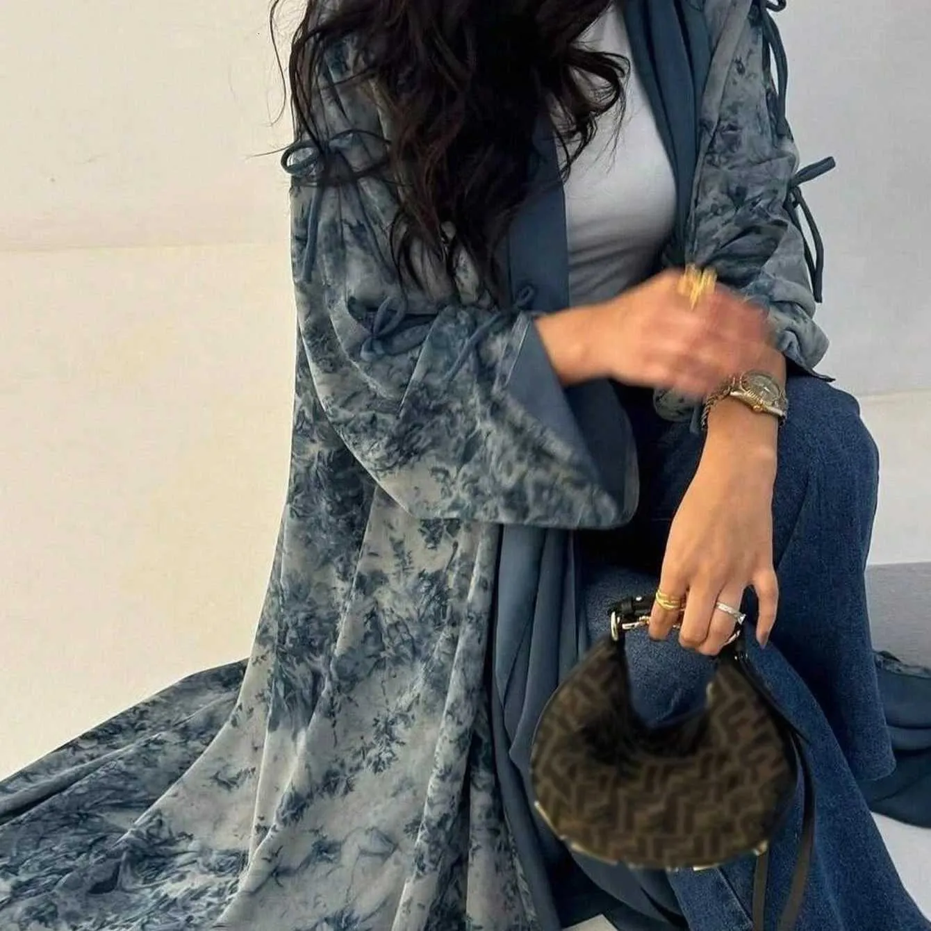 loose abaya dress Winter Abaya for Women Thick Knit, Loose Fit, Long Sleeve