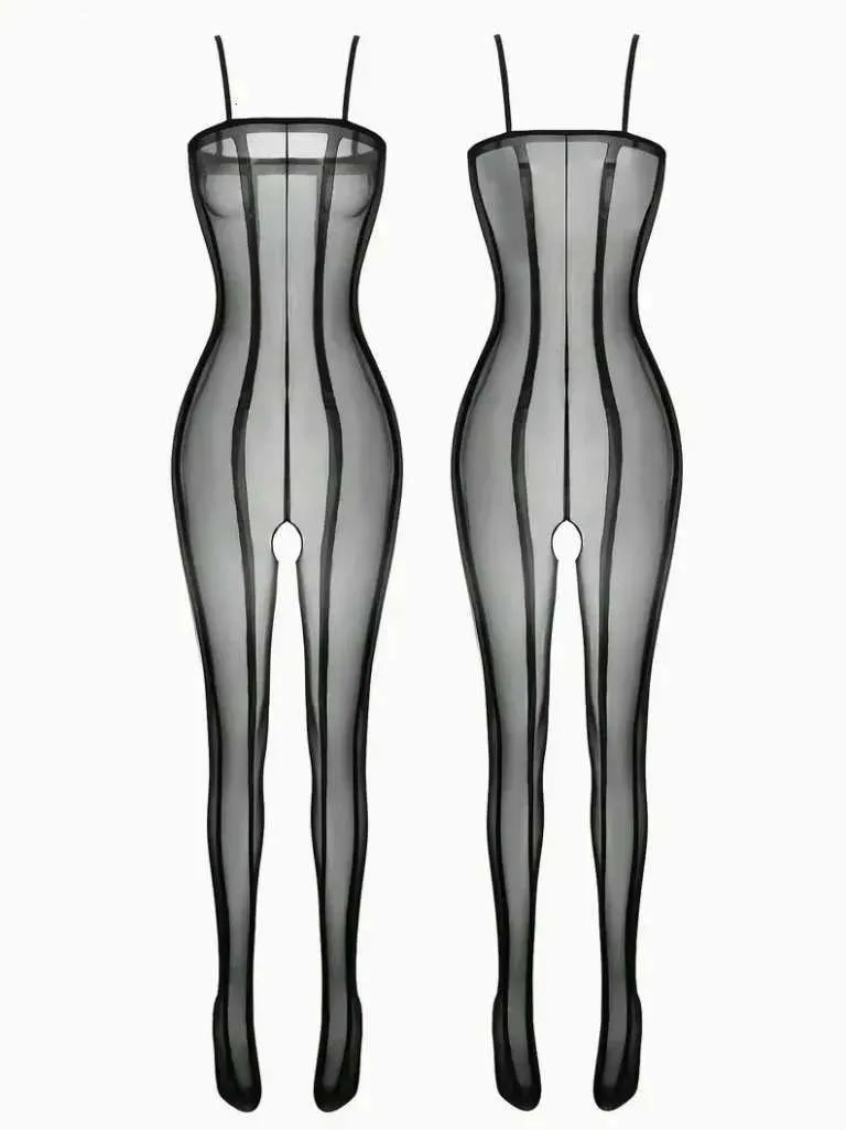 One Piece Hot Fishnet Bodystocking for Women, Black Hollow Erotic Sexy ...