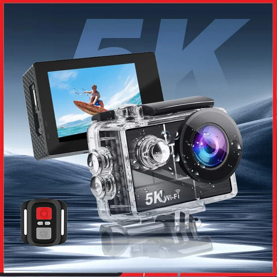 Ultra HD 5K 4K60fps 50MP Action Camera M44 WiFi 5X Zoom 170D AntiShake ...