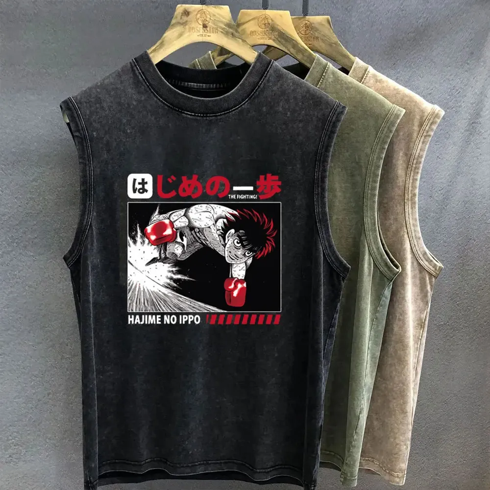 Anime Hajime No Ippo Faded Glory Tank Tops  From Lianwu06, Rs