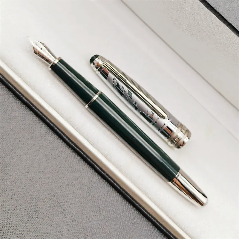 Carved Hollow Metal Caps Fountain Pens   Blue, Red,... 