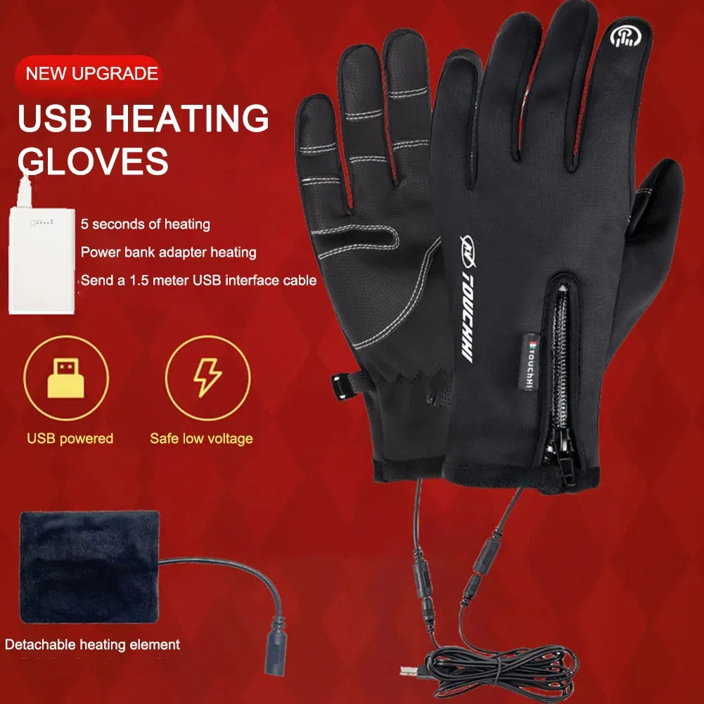 Guanti Riscaldati USB Ricaricabili - Termici, Touchscreen, Per Ciclismo, Moto, Sci E Escursionismo