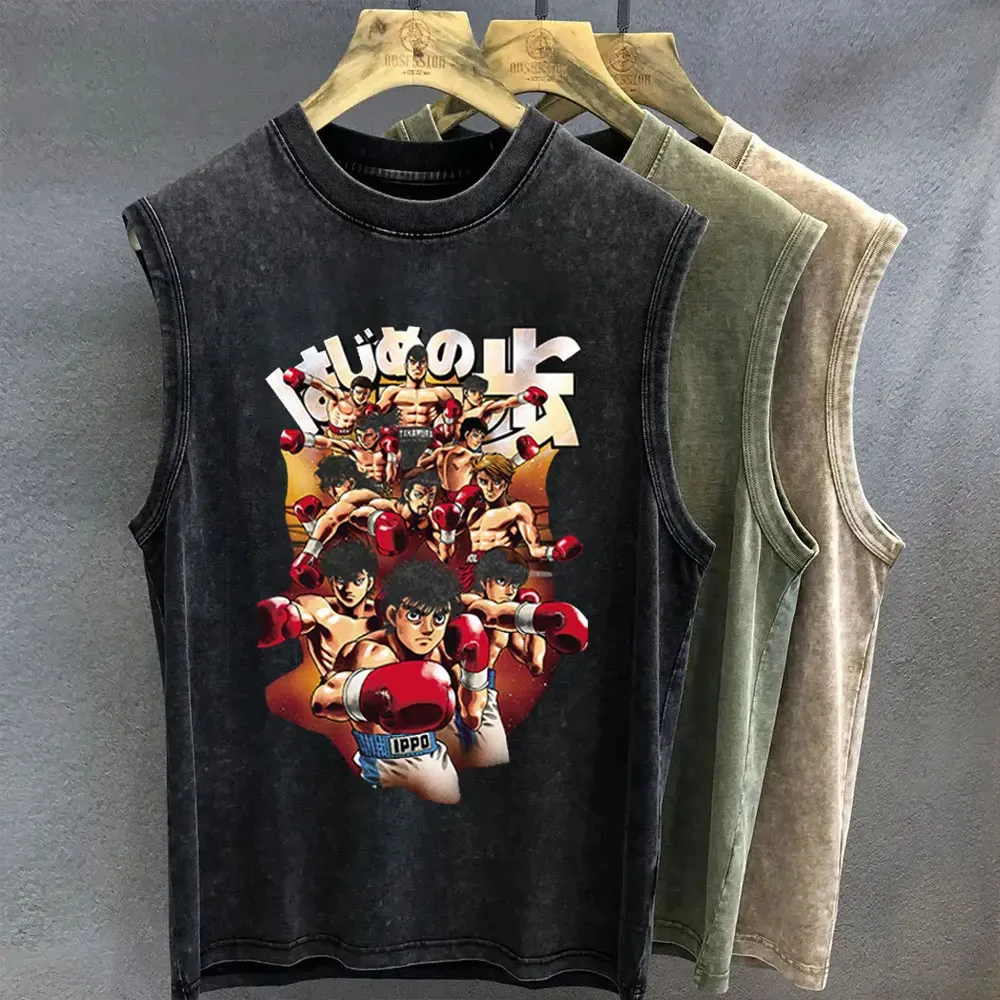 Anime Hajime No Ippo Faded Glory Tank Tops  From Lianwu06, Rs