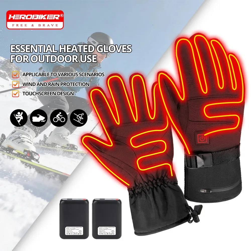 Lot 2 Gants Hiver Homme Tricot Chaleur Tactile - Gants Ski, Cyclisme, Conduite, Randonnée, Noir & Gris