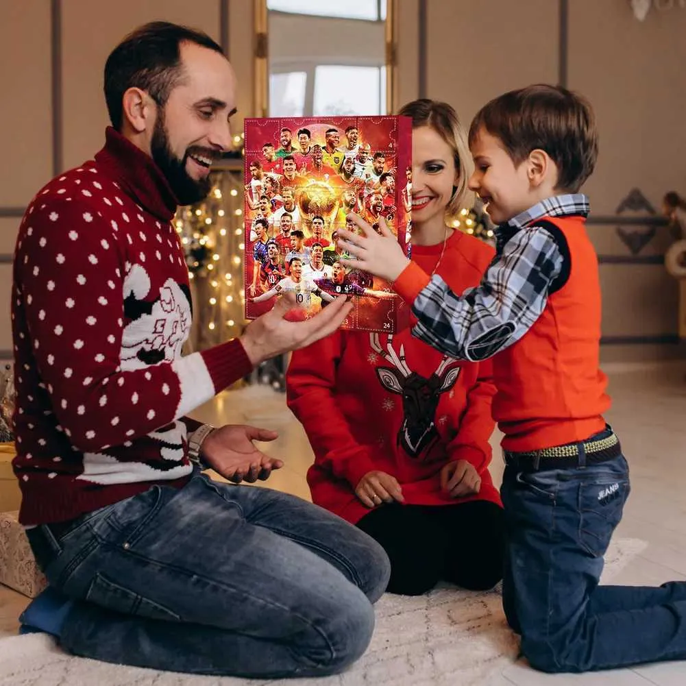 Calendrier De L'Avent Singe De Noël 2024 – 24 Portes Surprises, Papier Acrylique, Pendentifs 3 Cm – Décoration Festive, Cadeau Familial
