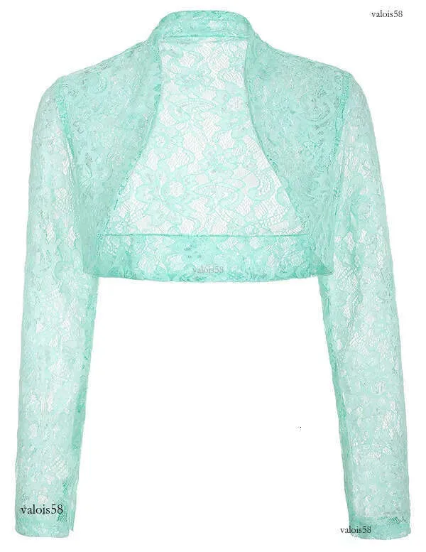 WearAll Women's Long Sleeve Shrug Bolero Top - Teal Stretch Cardigan For Dresses & Tops (Size 6-8)