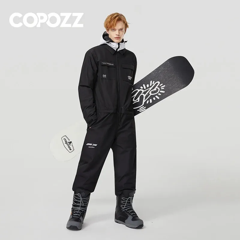 Combinaison De Ski Femme Une Pièce Imperméable Et Chaude - Jumpsuit Snowboard Hiver Épaissi Avec Capuche Fourrure Amovible (Blanc, M)