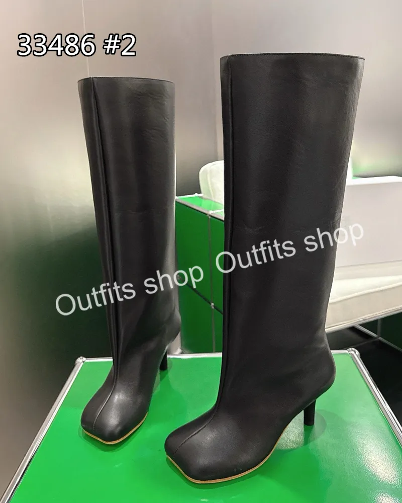 靴 Herlipto Square Toe Long Boots 37 Square Toe Long Boots