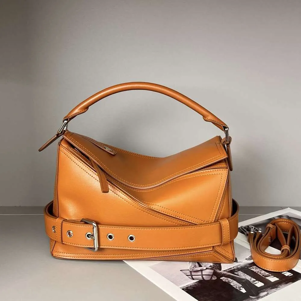 Nieuwe geometrische motortas van echt leer voor dames, grote opbergtas voor woon-werkverkeer, schoudertas/crossbodytas_voghion.com