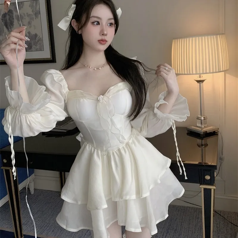 French Style Womens Floor-Length Puff Sleeve Dress with Square Neck and Empire  Waist in Polyester from Dhgate Basic & Casual Dresses - price 46.24