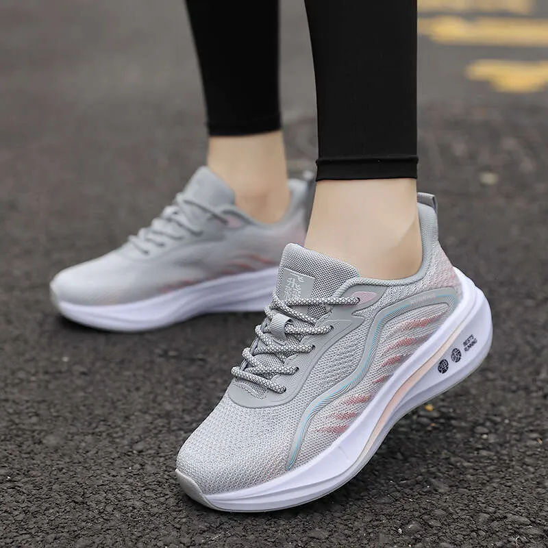 Carbon Plate Ly Forces Sneaker Women's Sneakers 2025 Summer New Mesh Breathable Casual Lightweight Running Shoes_voghion.com