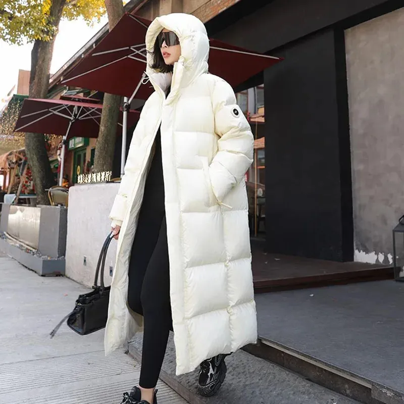 Parka donna nero read out caldo con piuma d'oca e pelliccia staccabile