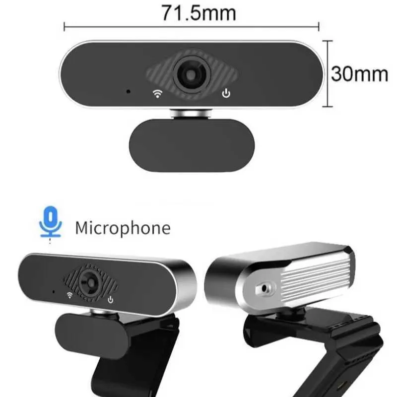 Webcam PC con microfono usb ,web cam Full HD 1080p Fotocamera Laptop Desktop Computer 360° regolabile per Zoom YouTube Gaming Twitch Mac