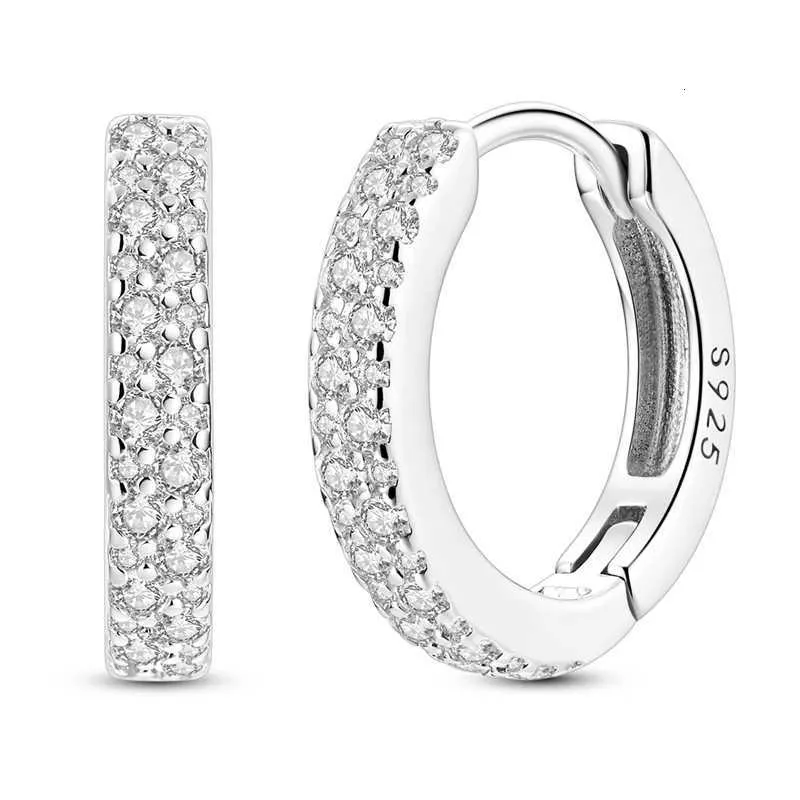 Orecchini A Cerchio Ovale In Argento 925 Con Zirconi - Glintara, Piccoli, Ipoallergenici, Color Argento/Oro Rosa/Oro