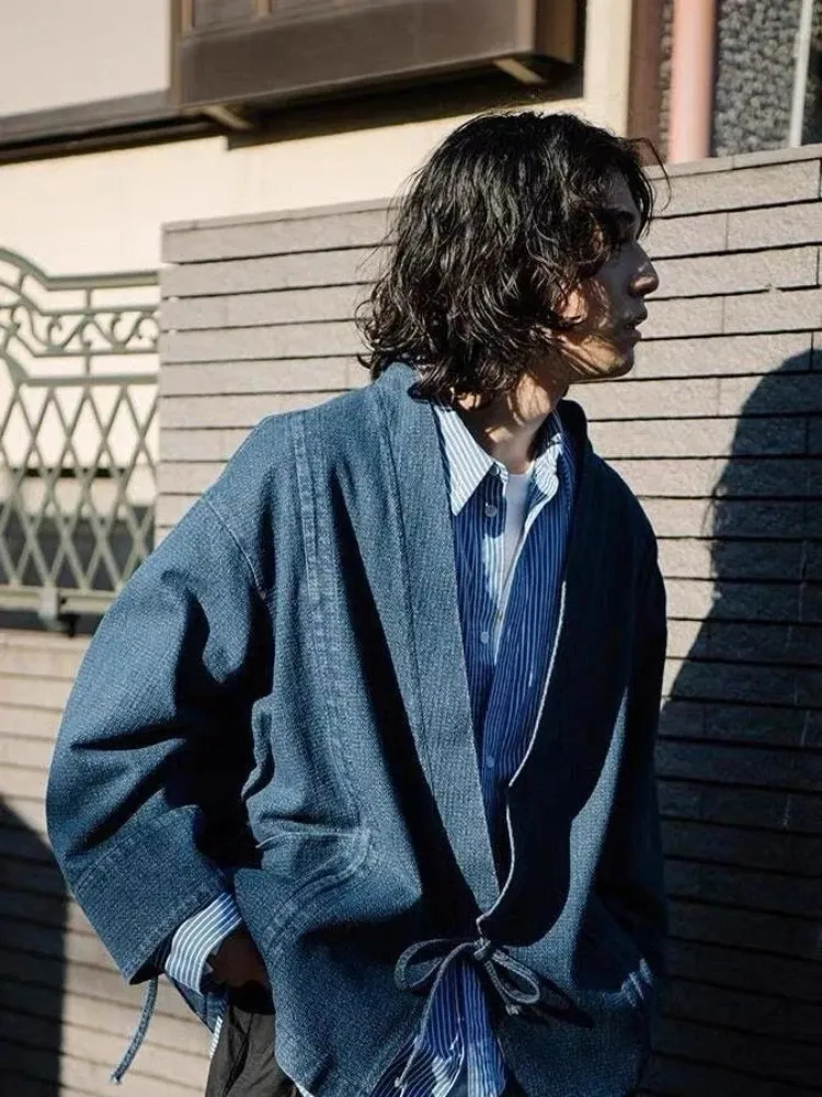 【Vintage】DENIM COAT / JACKET Japanese Vintage Denim Coat Unisex Oversized Long From Zara03