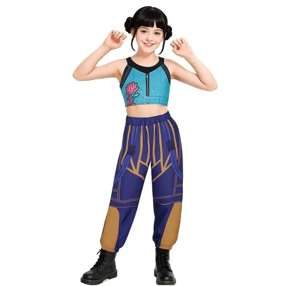 Huntrix Golden Kpop Demon Hunters Rumi Mira Zoey Cosplay Costume Kids Girls Birthday Party Halloween Stage Performance Clothes 251017ww