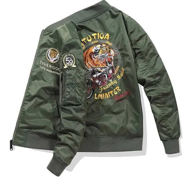 Autumn Mens Bomber Jacket Winter New Air Force MA1 From