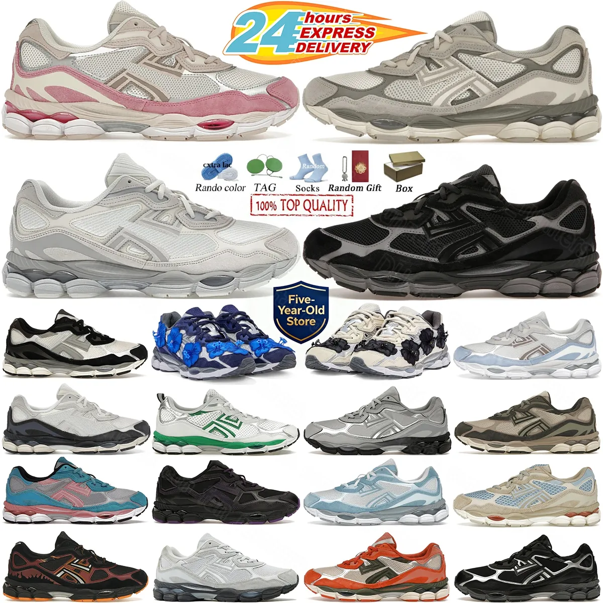 Save Big on Bulk Asics Gel Nyc Oyster Gray Sneakers NYC: Ascics Gel NYC  Running Shoes Mens Grey Running Shoes With Gels Cushioning Platform For  Sports