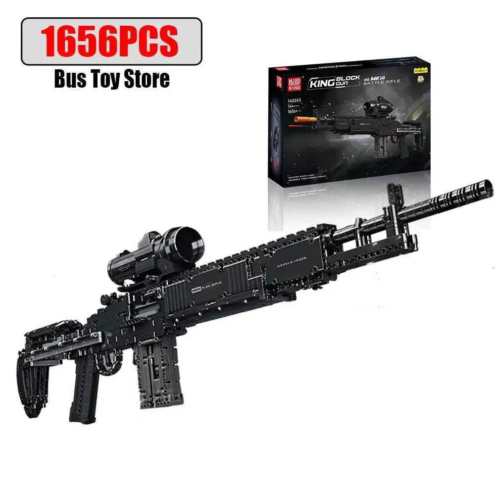 MOULD KING MK14 Battle Rifle Building Blocks Toy Set... From Wenxin ...