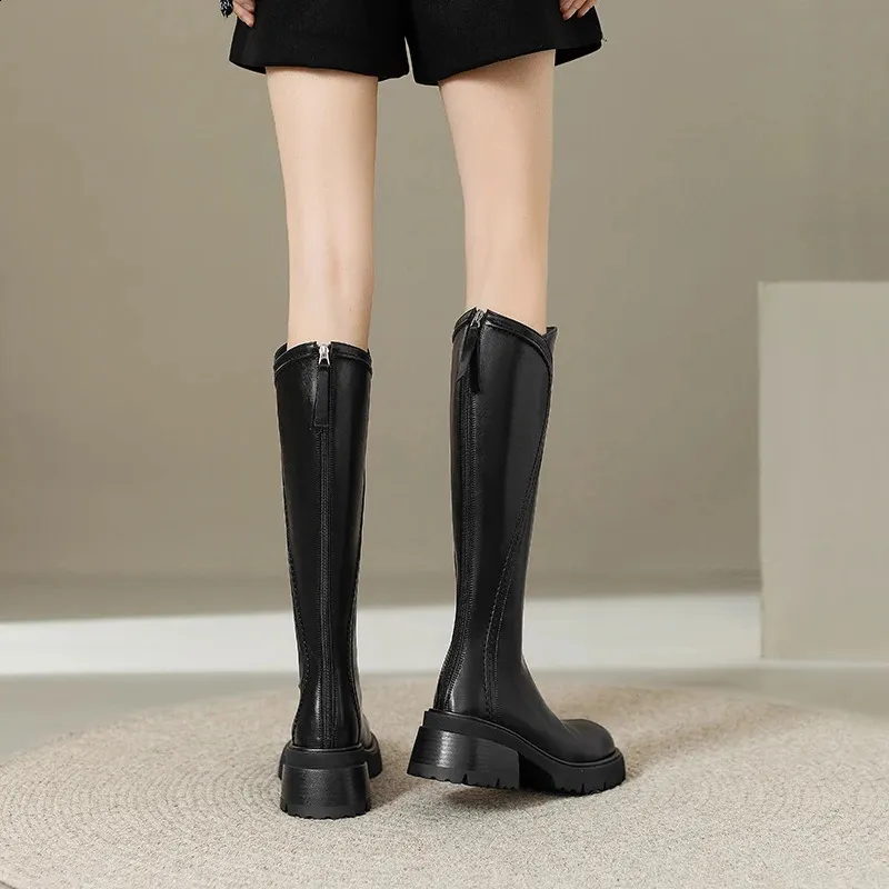 Vintage Winter High Boots For Ladies With Platform And Plush Sole_voghion.com