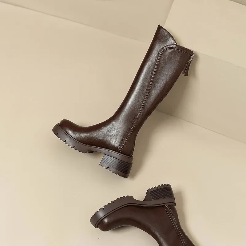 Vintage Winter High Boots For Ladies With Platform And Plush Sole_voghion.com