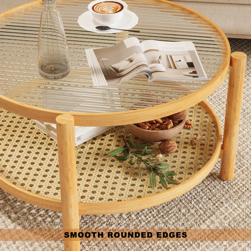 Rattan Couchtisch, 2 Stufiger Bambus Couchtisch Mit... Von 75,77  | DHgate